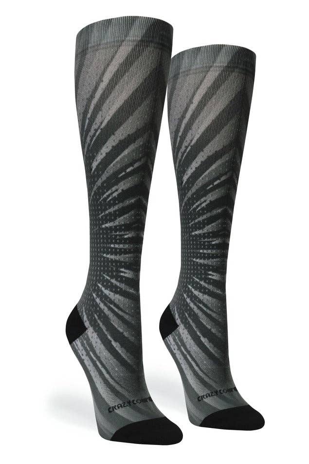 360 Never Quit Grey OTC Compression Socks (Standard & Extra Wide): LG/XL (shoe size 10-13) / Standard 15-20mmhg / Standard Width
