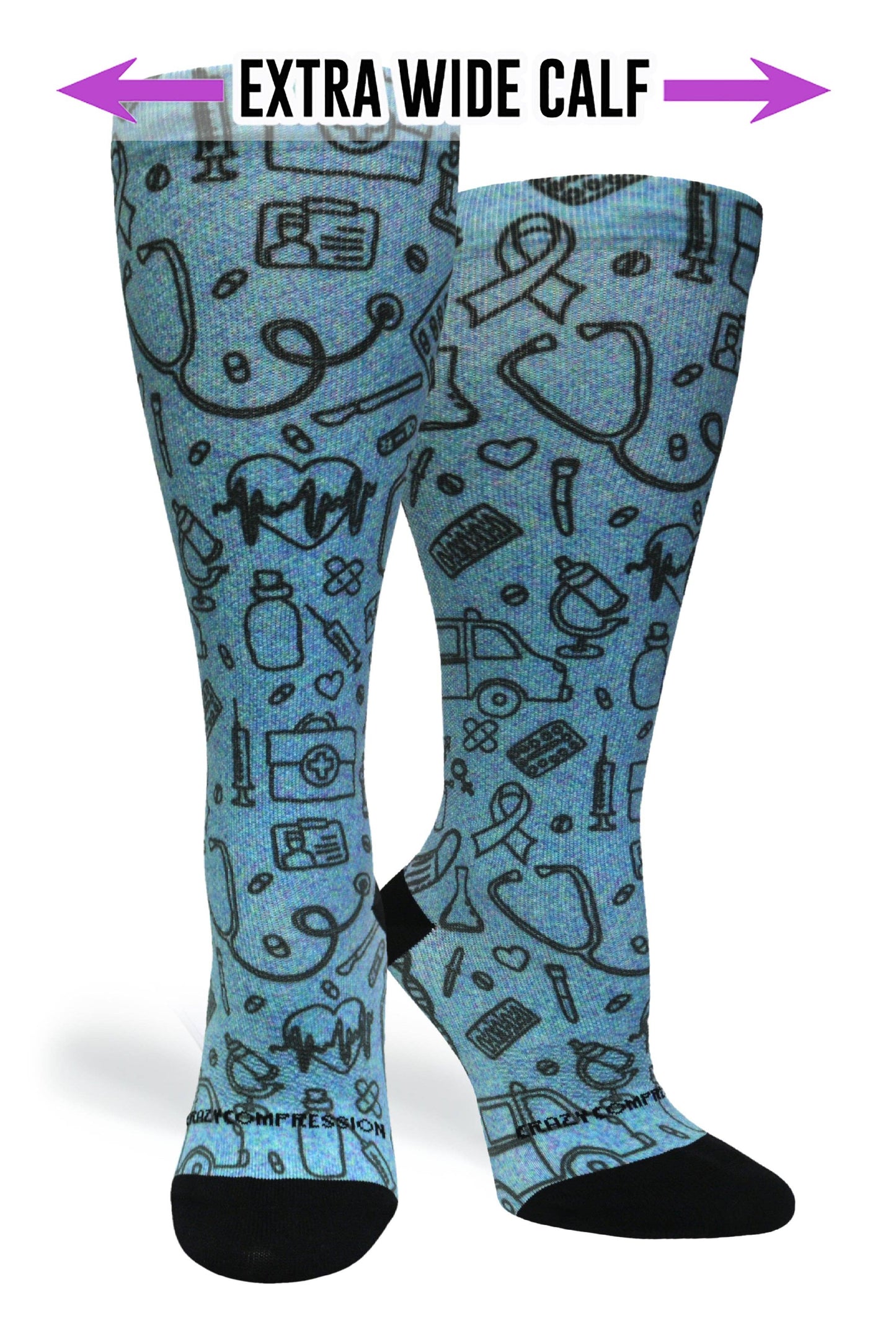 360 Medi Station OTC Compression Socks (Standard & Extra Wide): SM/MD (shoe size 7-10) / Standard 15-20mmhg / Standard Width