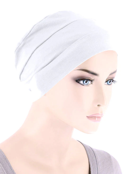 White Chemo Cloche Cap