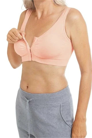 Clara Wire-Free Front Closure Bra - Blush