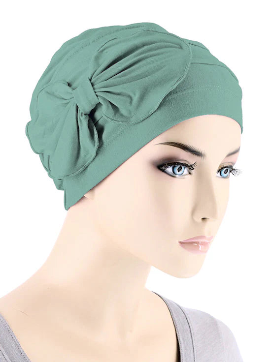 Bamboo Pleated Bow Cap