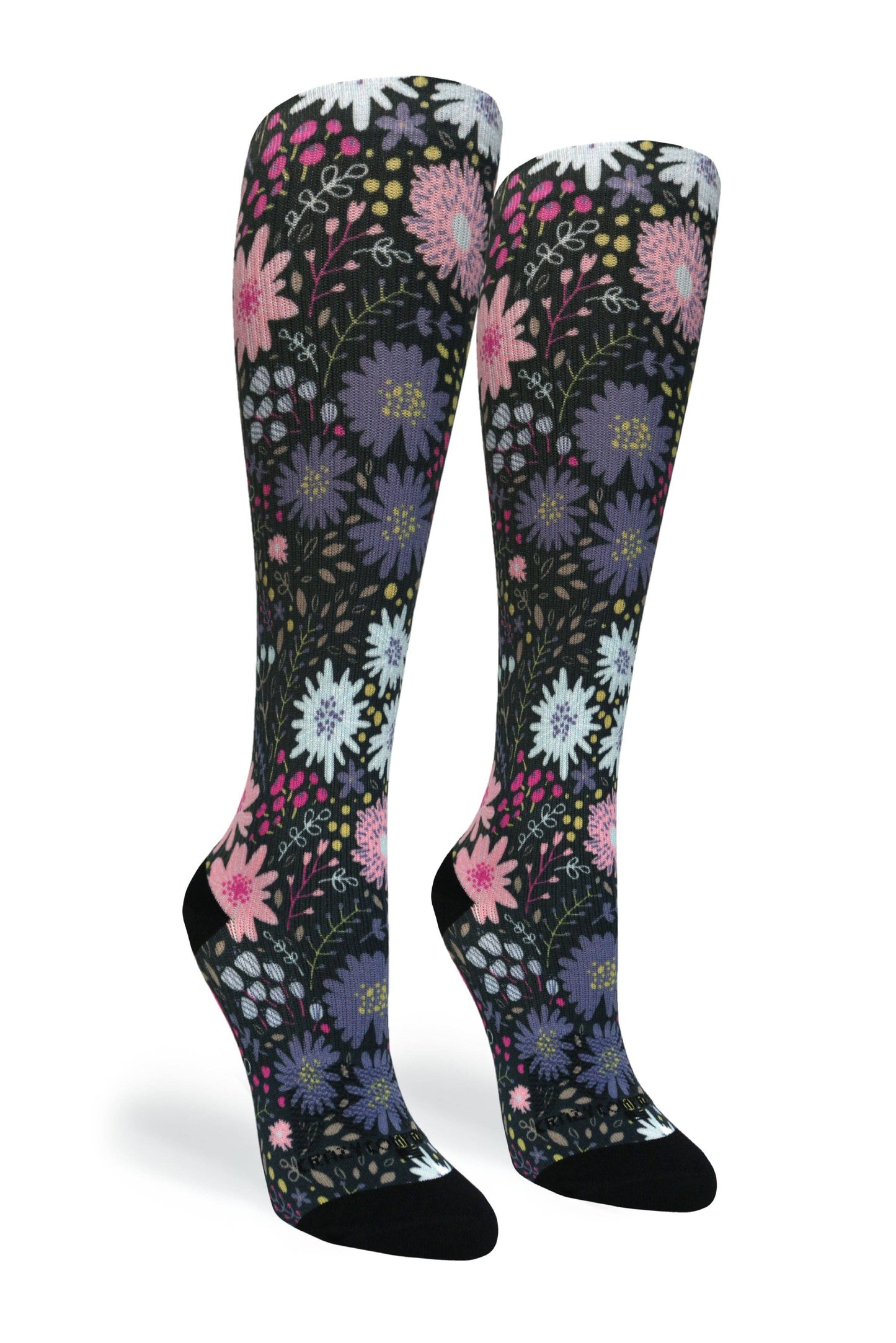 360 Night Garden OTC Compression Socks (Standard & Extra Wide): SM/MD (shoe size 7-10) / Standard 15-20mmhg / Extra Wide Width