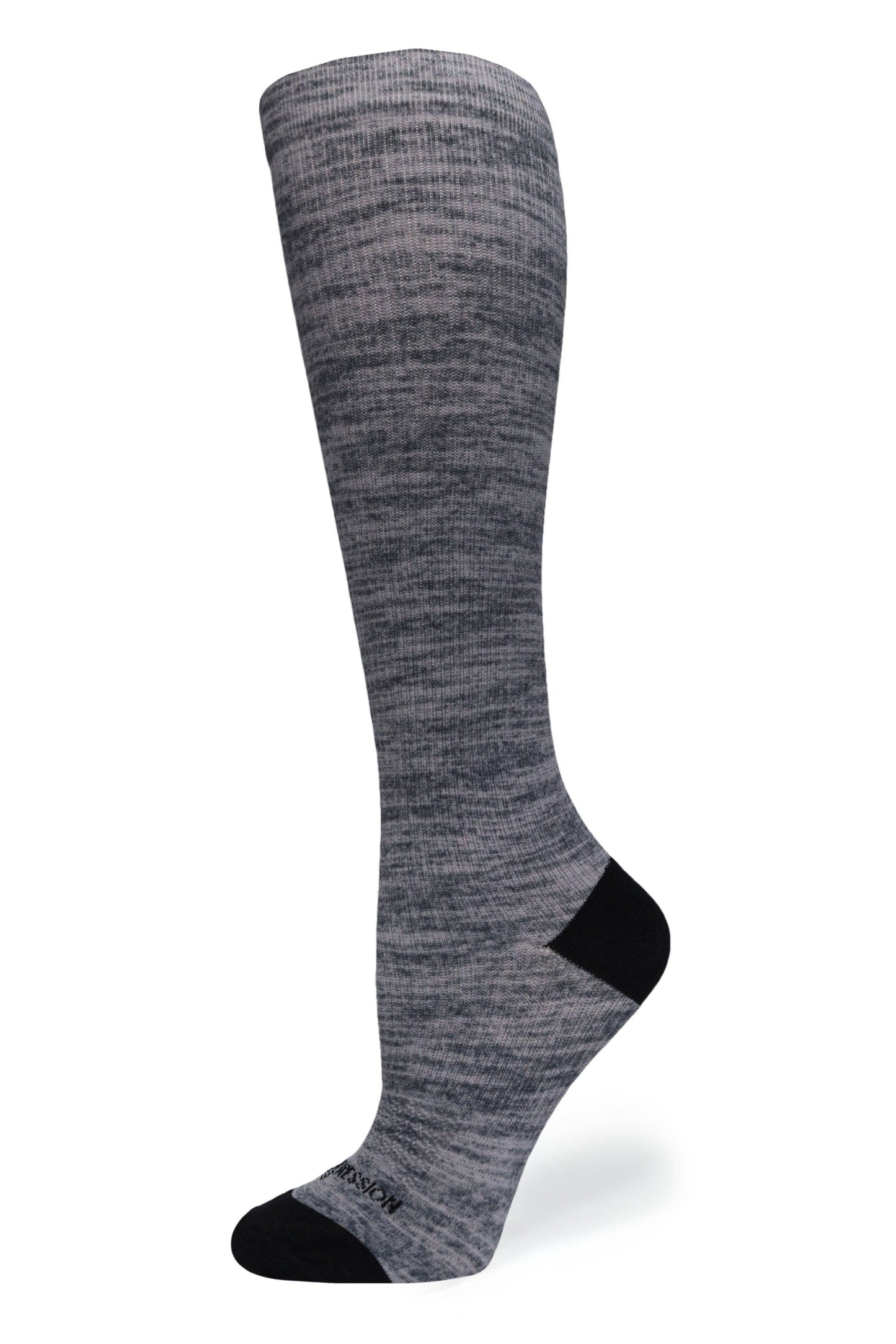 360 Grey Heather OTC Compression Socks (Standard & Extra Wide): SM/MD (shoe size 7-10) / Standard 15-20mmhg / Standard Width