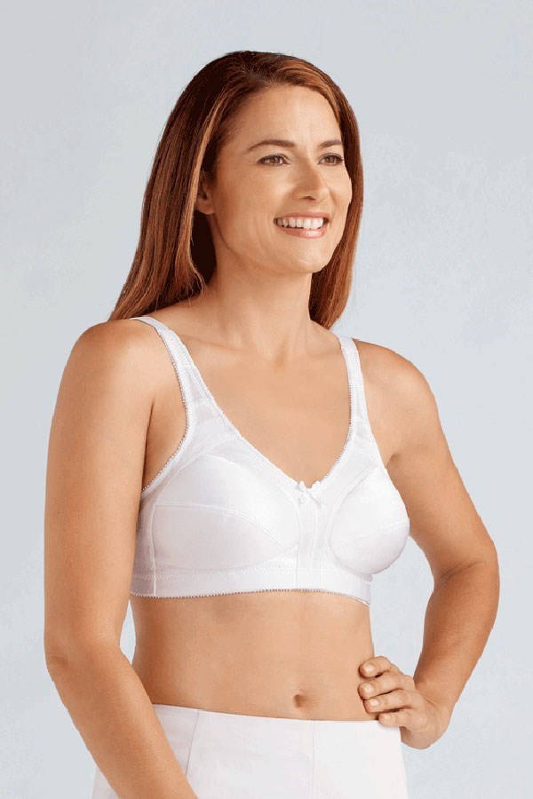 Ava Wire-Free Bra - White