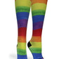 360 Rainbow Paint OTC Compression Socks (Standard & Extra Wide): SM/MD (shoe size 7-10) / Standard 15-20mmhg / Standard Width