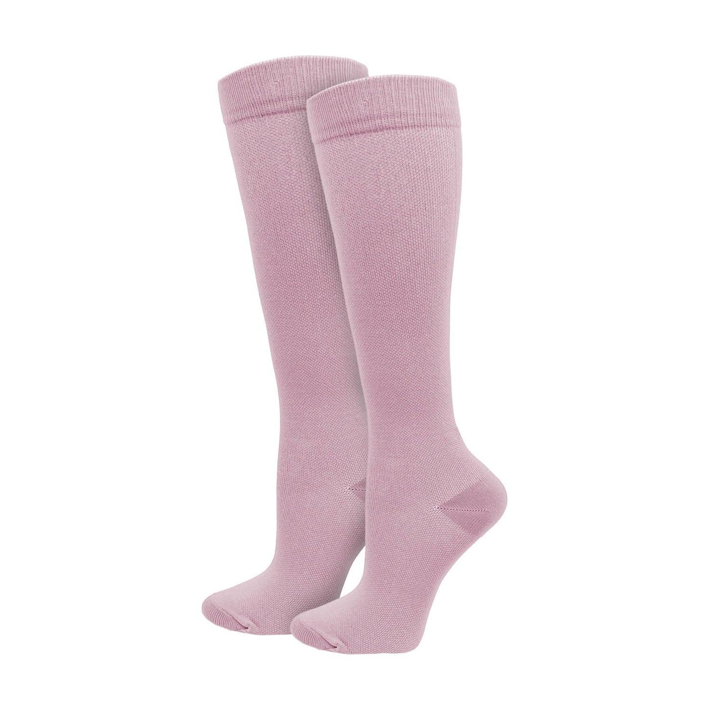 Solid Compression Lt Pink Knee High: Reg