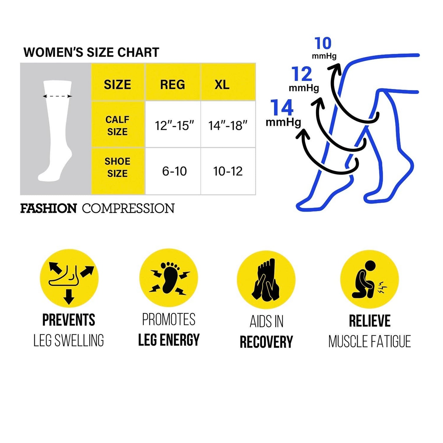 Flower Bursts Fashion Compression Socks: 94809 XL