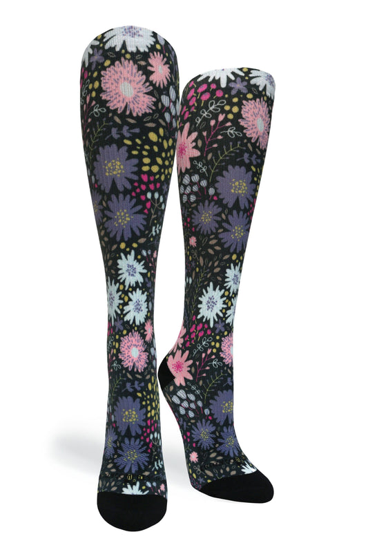 360 Night Garden OTC Compression Socks (Standard & Extra Wide): SM/MD (shoe size 7-10) / Standard 15-20mmhg / Extra Wide Width