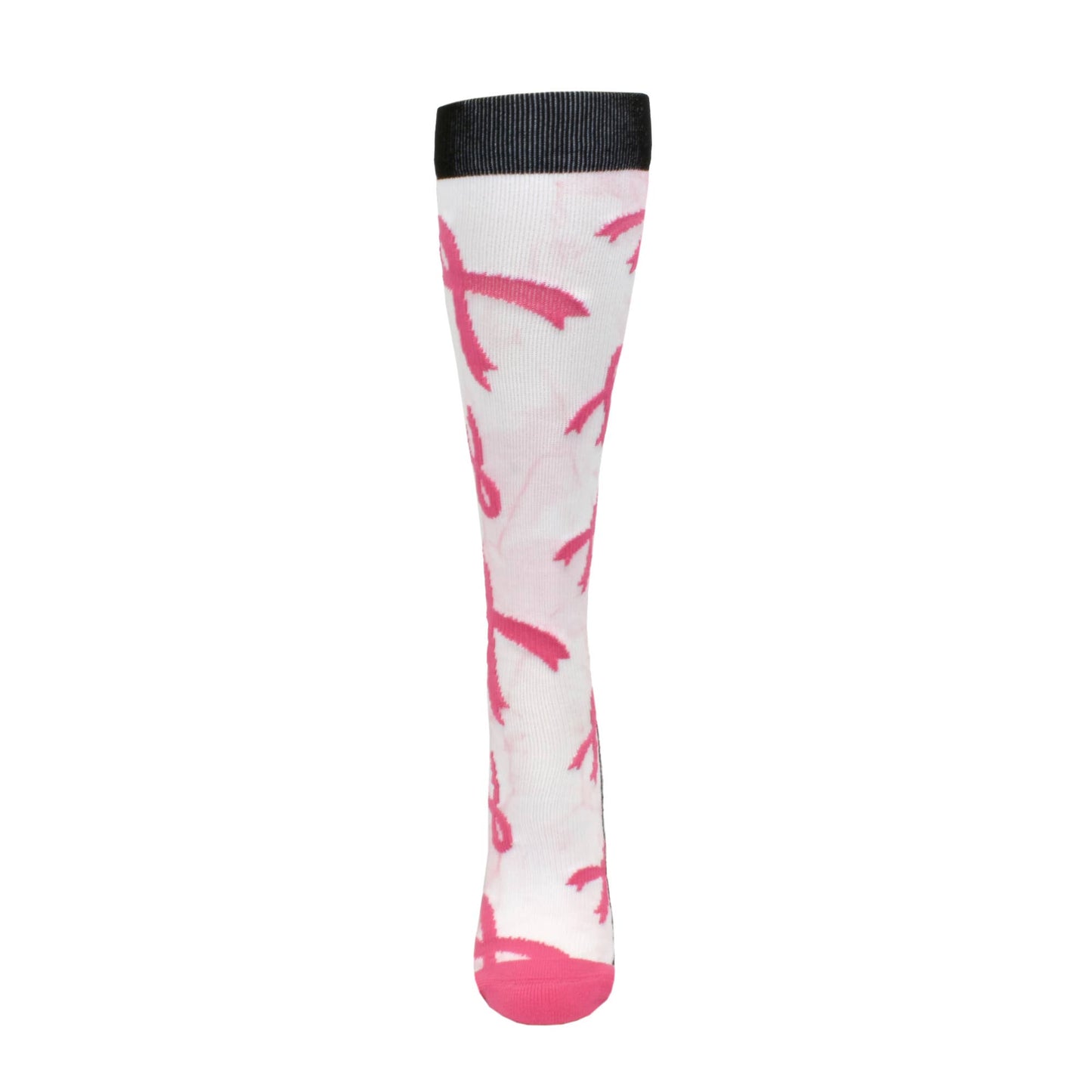 Tie-Dye Premium Compression Pink Ribbon Socks