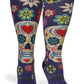 360 Calavera Purple (EXTRA WIDE CALF): SM/MD (shoe size 7-10)