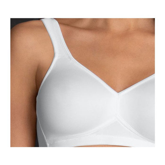 5493 Twin Wireless Soft Bra - White