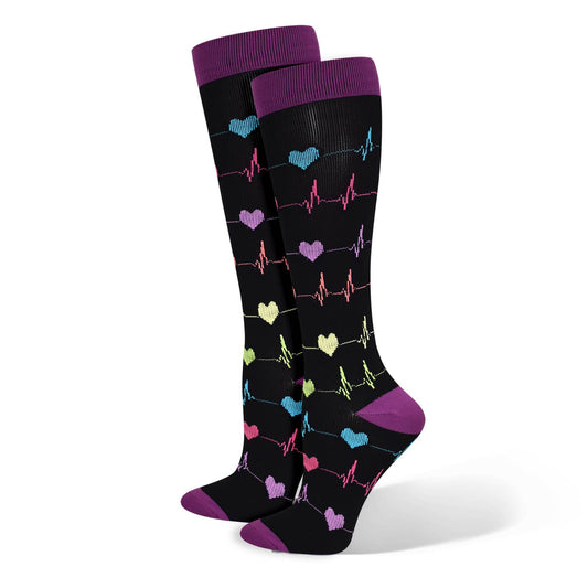 Premium Compression Heart Ekg  Socks: 94780 XL