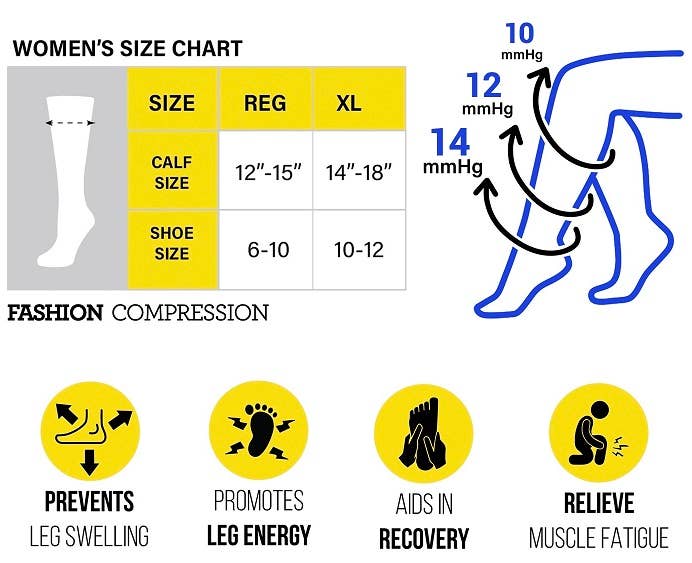 Solid Black XL Compression Socks