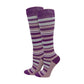 Purple Stripes Fashion Compression Knee High Socks : Reg