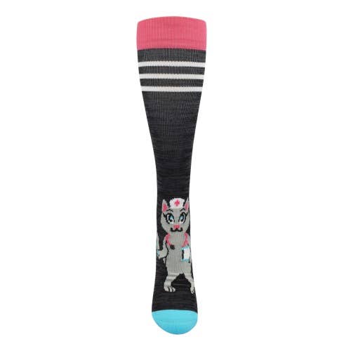 Fashion Compression  Medical Kitty  Socks: 92091 REG