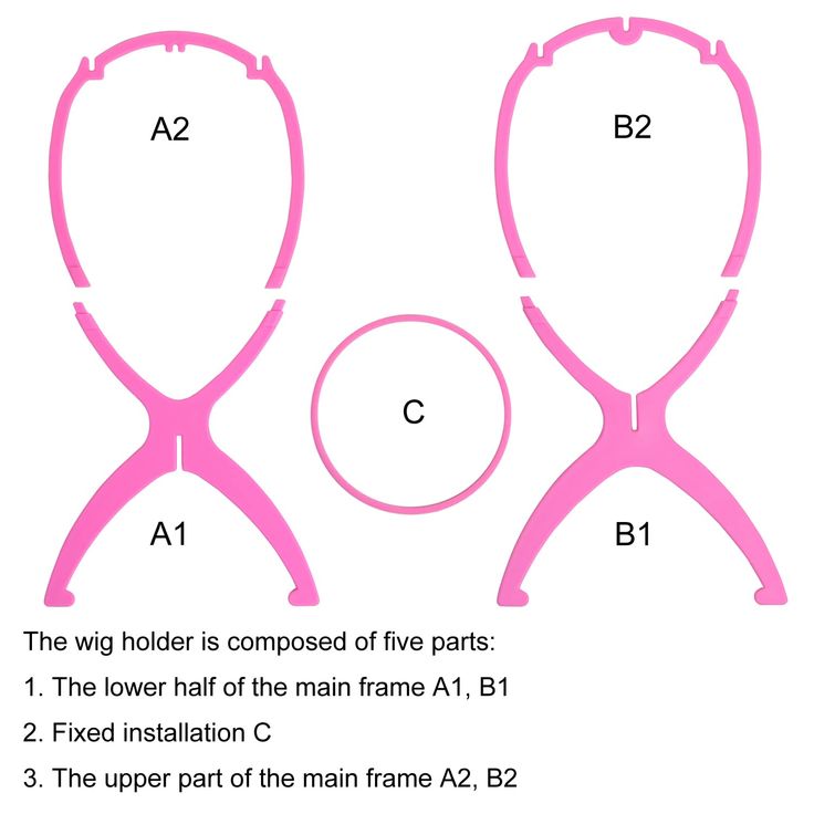 Pink Collapsible Wig Stand