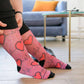 360 Heart Station Blue (EXTRA WIDE CALF): LG/XL (shoe size 10-13)