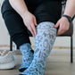 360 Calavera Purple (EXTRA WIDE CALF): SM/MD (shoe size 7-10)