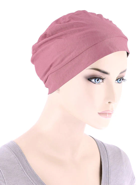 Bamboo Cap Rosette Sash Rose Pink