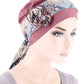 Bamboo Cap Rosette Sash Rose Pink