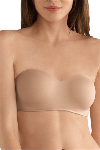 Barbara Padded Strapless Underwire Bra - Sand