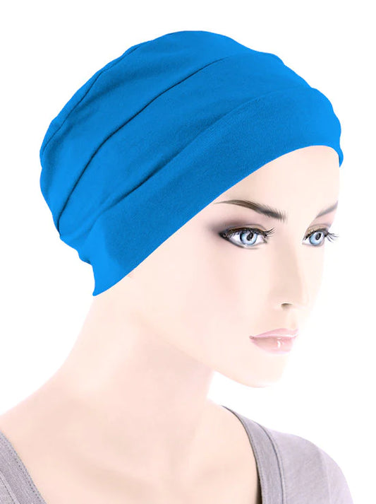 Turquoise Blue Chemo Cloche Cap