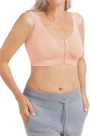 Clara Wire-Free Front Closure Bra - Blush