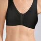 Frances Wire-Free Front Closure Bra- Black
