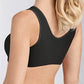 Frances Wire-Free Front Closure Bra- Black