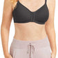 Mara Padded Wire-Free Front Closure Bra - Dark Grey
