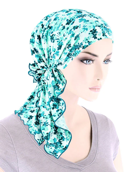 Mint Green Petite Floral Bella Scarf