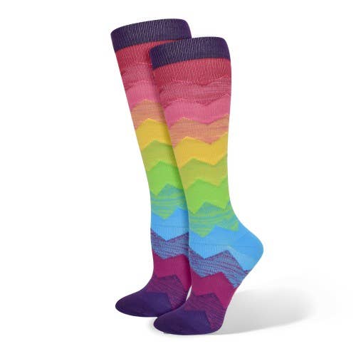 Fashion Compression Ombre Chevron Socks