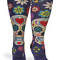 360 Calavera Purple (EXTRA WIDE CALF): SM/MD (shoe size 7-10)