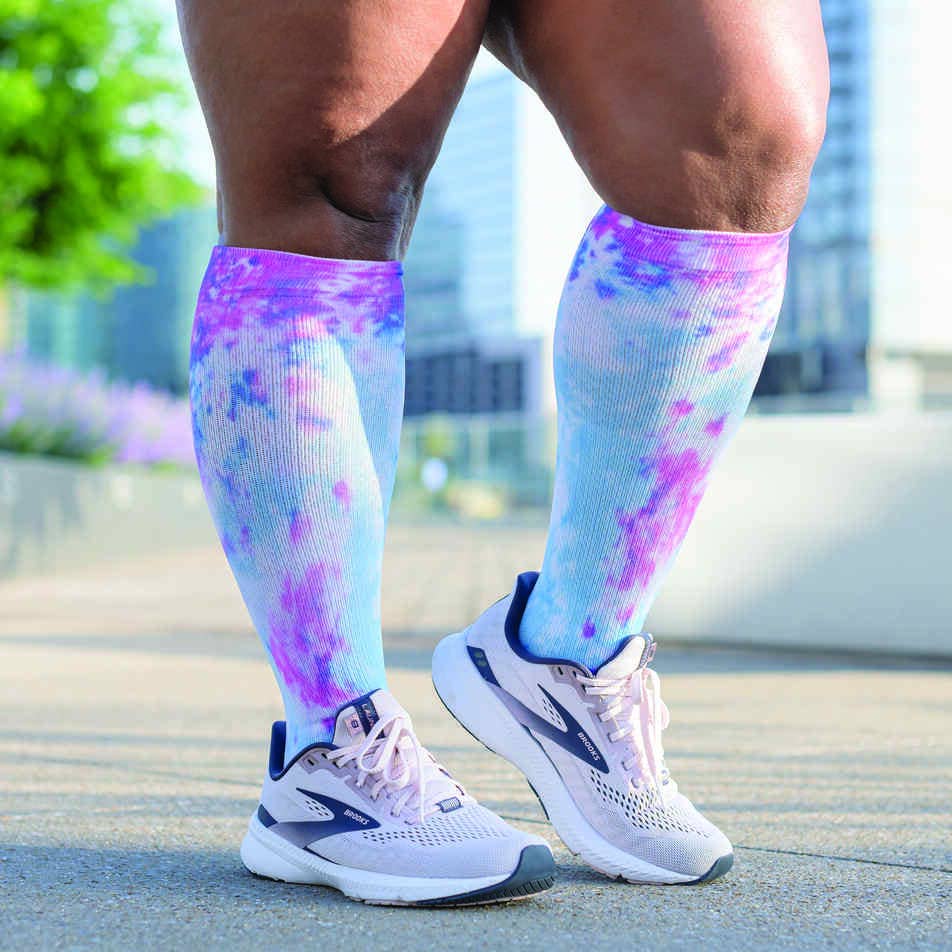 360 Mild Never Quit Blue (EXTRA WIDE CALF): LG/XL (shoe size 10-13)