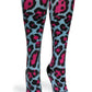 360 Cheetah Blue OTC Compression Socks (Standard & Extra Wide): SM/MD (shoe size 7-10) / Standard 15-20mmhg / Standard Width