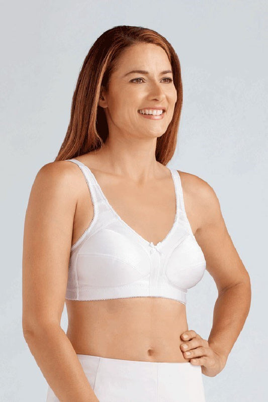 Ava Wire-Free Bra - White